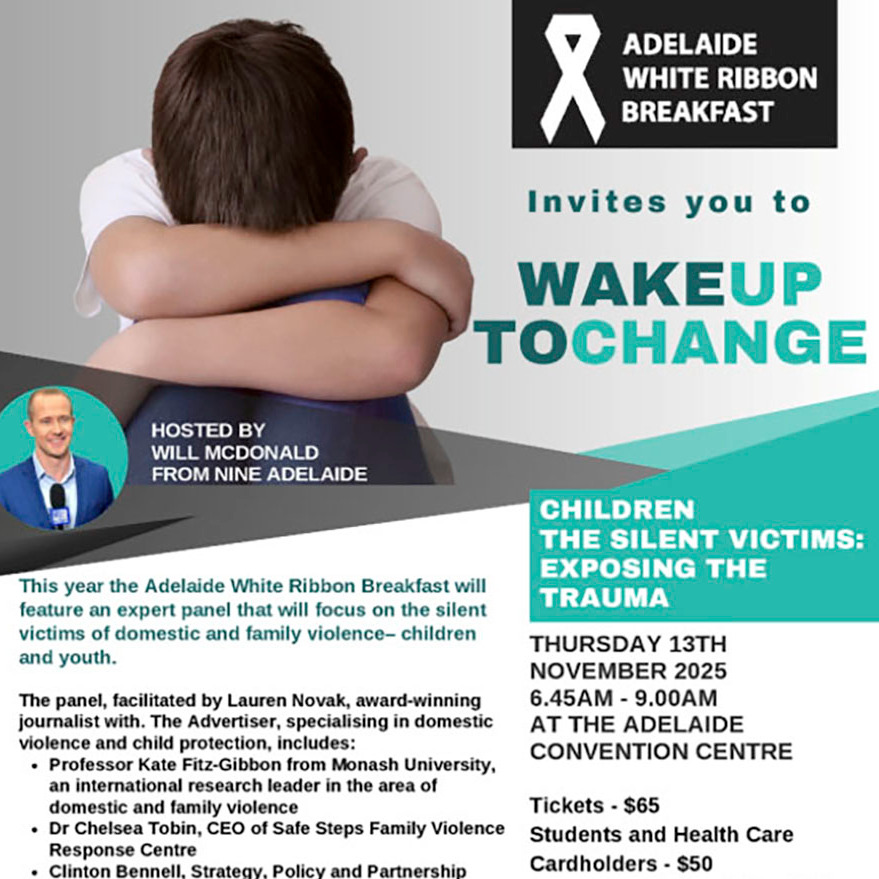 /2025 Adelaide White Ribbon Breakfast Flyer